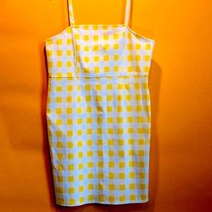 2X Forever 21 Yellow Plaid Dress
